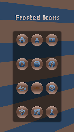 Frosted Blue On Bronze Icons Screenshot 3