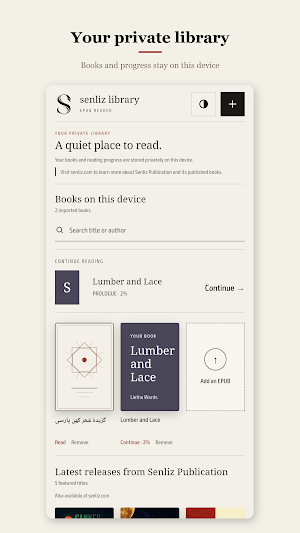 Senliz Library Screenshot 0