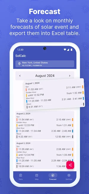 SolCalc - Solar Calculator Screenshot 3