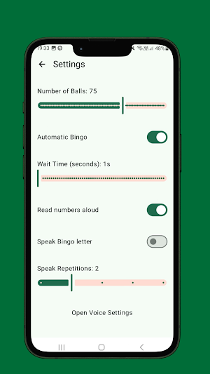 Bingo Caller 75 Screenshot 2