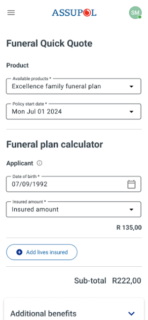 Assupol Sales Screenshot 1