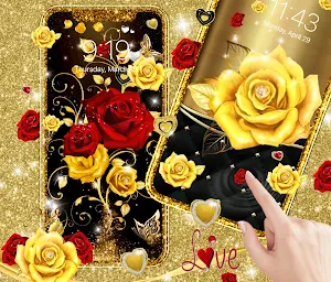 Gold Rose Live Wallpapers HD Screenshot 0