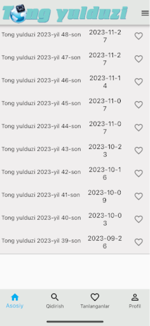 Tong Yulduzi Screenshot 2