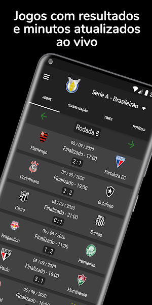 Brasileirão Série A - Tabela e resultados ao vivo Screenshot 0