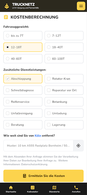 LKW Abschleppdienst Truck-Netz Screenshot 1