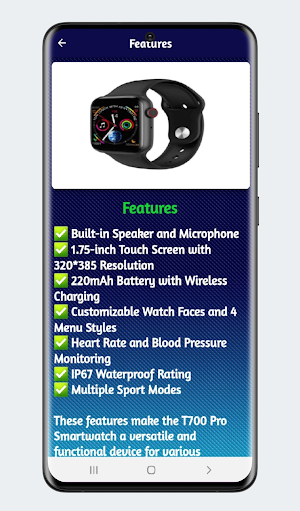 T700 Pro Smartwatch Guide Screenshot 2
