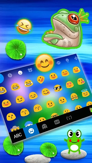 Cute Frog 3D Keyboard Backgrou Screenshot 2