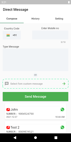 Direct Message Screenshot 0