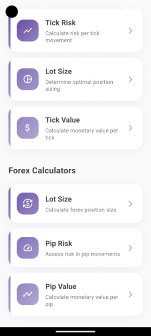 Lot Wise: Forex & Futures Calc Screenshot 1