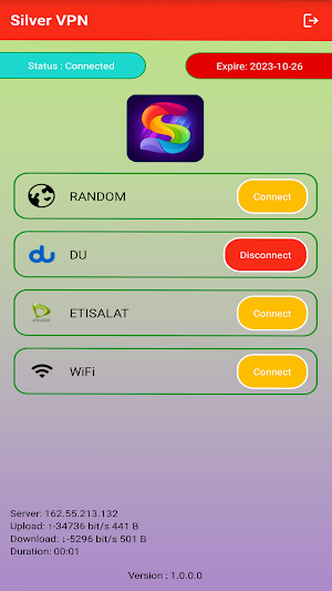 Silver VPN - p2p tunnel Screenshot 3