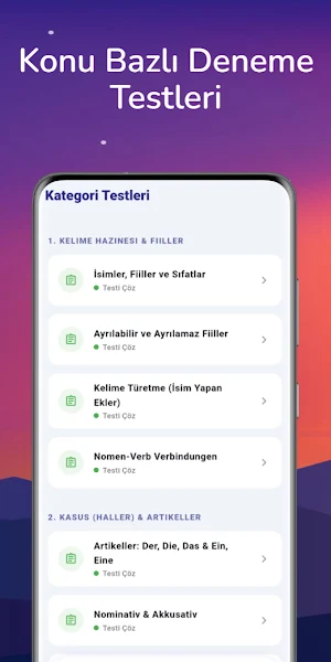 YDS Almanca Soru Bankası 2026 Screenshot 1