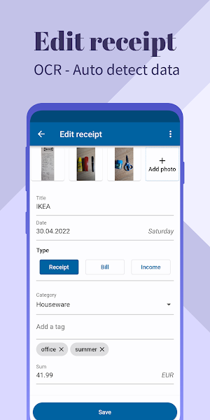 Receipt Assistant Screenshot 2