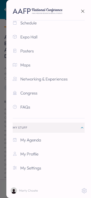 AAFP Events 2024 Screenshot 1