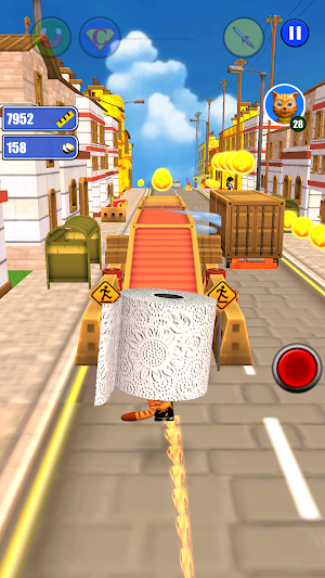 Toilet Paper Cat Run Screenshot 2