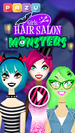 Girls Hair Salon Monsters - Hairstyle kids games Screenshot 0