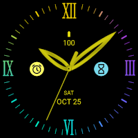 Classic Yellow Blue Watch Face