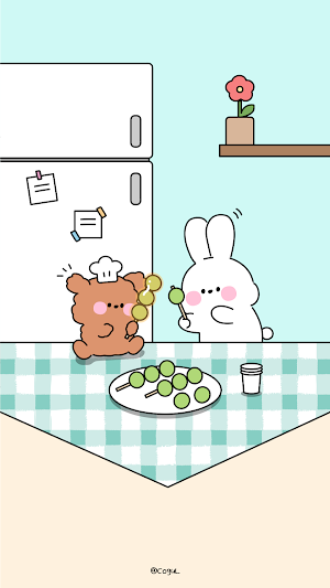 카카오톡 테마 - 바니 샤인머스캣 탕후루 Screenshot 0