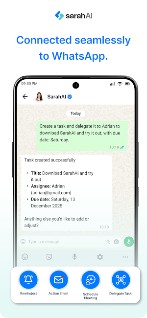 SarahAI Executive Assistant Screenshot 3