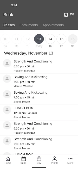 Optimum Sports and Fitness Screenshot 1