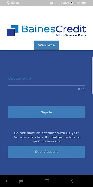 BAINES CREDIT MOBILE BANKING Screenshot 0