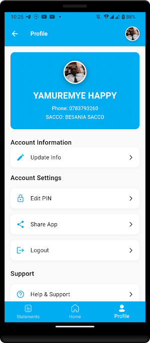 Besania SACCO Screenshot 2