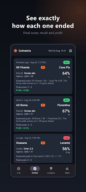 Golmetria Football Predictions Screenshot 2
