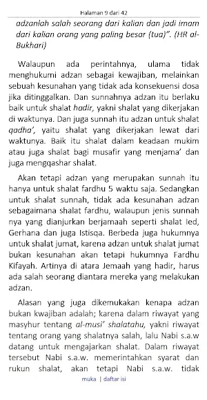 Risalah Adzan Tuntunan Shalat Screenshot 3
