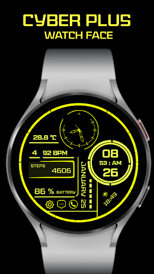 Cyber Plus Watch Face Screenshot 3