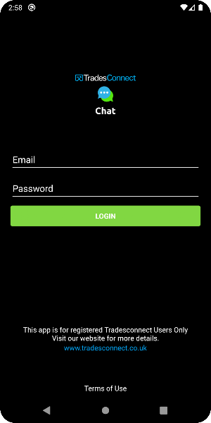 Tradesconnect Chat Screenshot 1