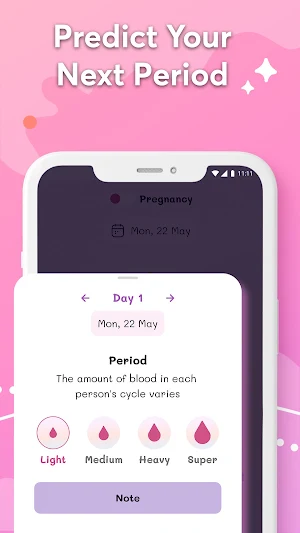 Period Tracker App - Log Cycle Screenshot 1