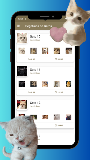 Lindas Pegatinas de gatos Screenshot 3