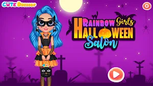 Rainbow Halloween Dollhouse Screenshot 0