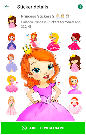 Princess Stickers for WhatsApp Screenshot 1