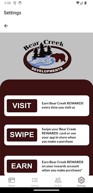 Bear Creek Rewards Screenshot 1