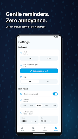 Hydration Reminder – Offline Screenshot 1