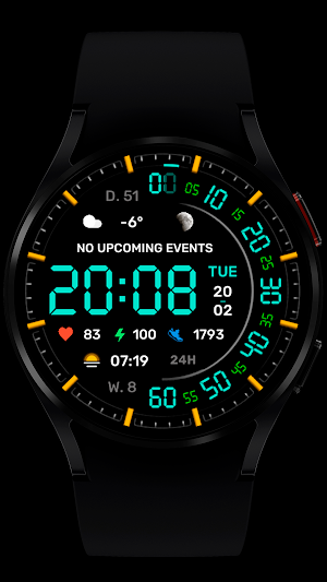 WR 014 Digital Watch Face Screenshot 2