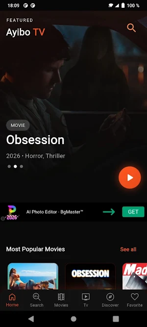 Ayibo TV : Movies & TV Browser Screenshot 0