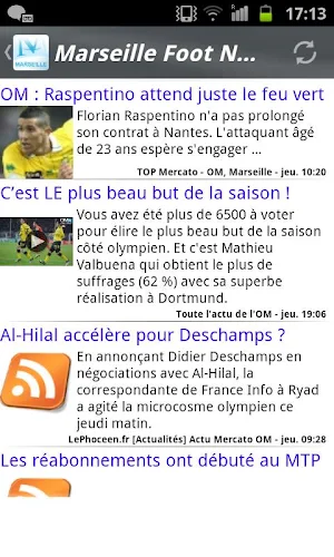 Marseille Foot News Screenshot 2