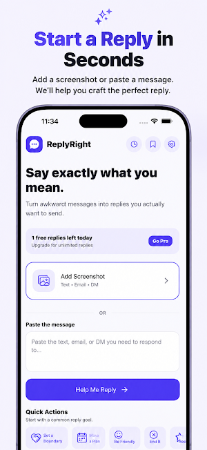 ReplyRight: AI Reply Assistant Screenshot 0