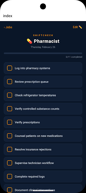 ShiftCheck Screenshot 1
