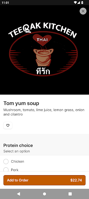 Teelak Thai kitchen Screenshot 3