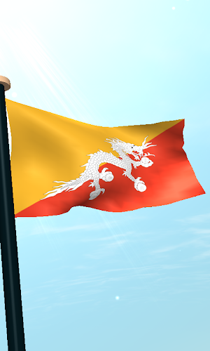 Bhutan Flag 3D Live Wallpaper Screenshot 3