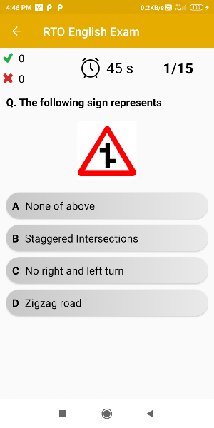 RTO Licence Exam in English Screenshot 3