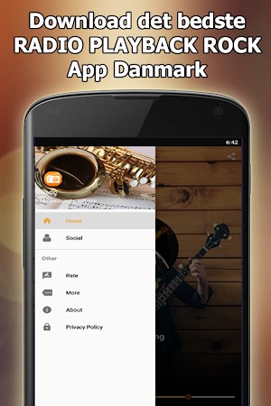 Radio PLAYBACK ROCK Online Gratis Danmark Screenshot 2