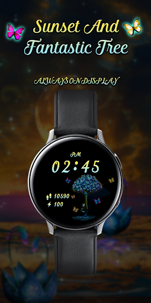 Sunset Fantasy Tree_Watchface Screenshot 3