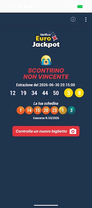 Verifica Eurojackpot Screenshot 2