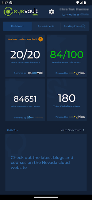 Eyevault EHR Screenshot 3