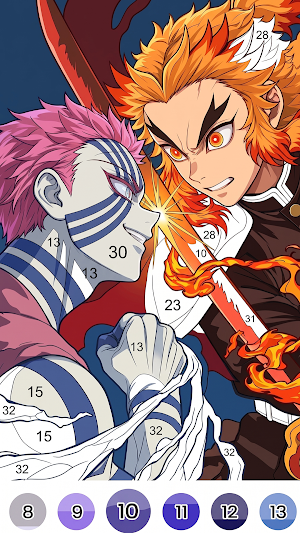 Anime Fan - Coloring By Number Screenshot 3