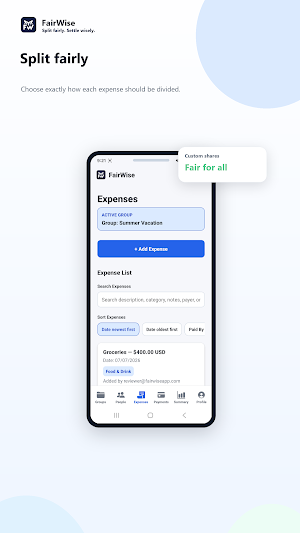 FairWise Screenshot 2