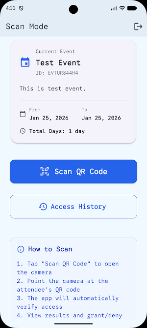AccessHub - Event QR Entry Screenshot 3